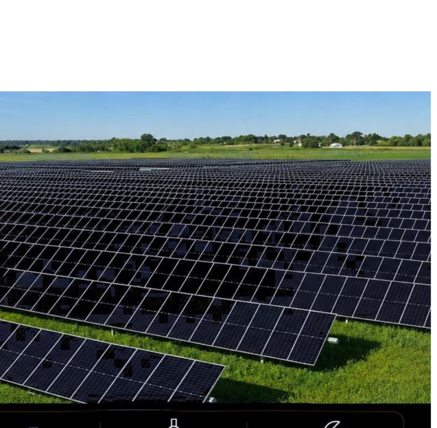 Filas de módulos fotovoltaicos en un parque solar